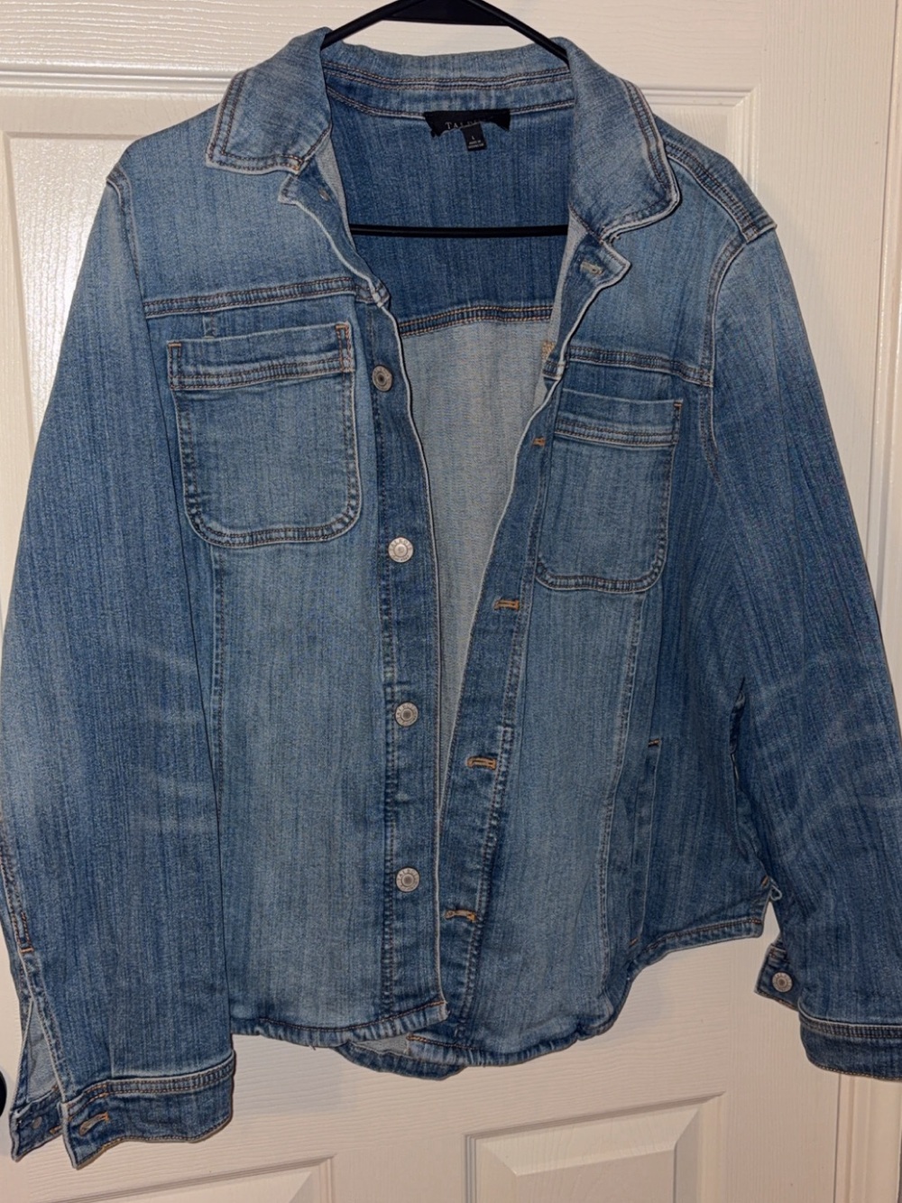 Talbots Light Wash Denim Jacket - Blue